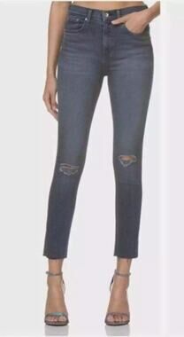 Rag & Bone High-Rise Ankle Skinny Distressed Jeans